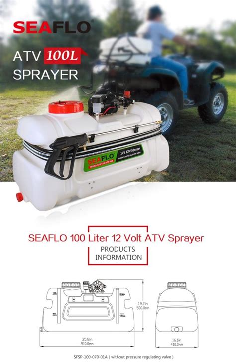 Atv Spot Sprayer Gallon Gpm Pump Psi Seaflo Usa