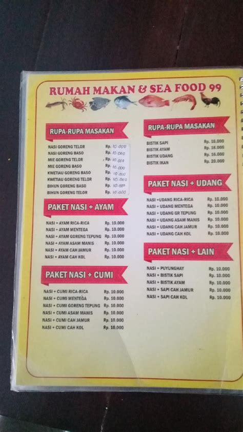 Menu At Rumah Makan Seafood Restaurant Banguntapan