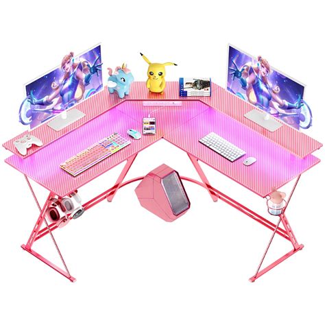 Buy Seven Warrior Gaming Desk With Led Strip Power Outlets L