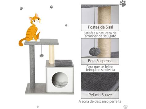 Árvore Arranhador para Gato PAWHUT D30 298 Worten pt