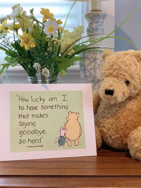 Winnie The Pooh Goodbye Card How Lucky I Am To Have Something Etsy