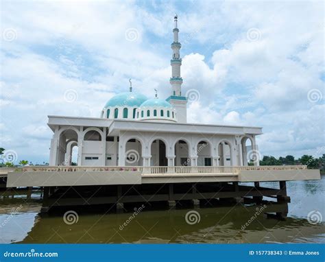 Kuching Floating Mosque Masjid India Sarawak Malaysia Stock Photo