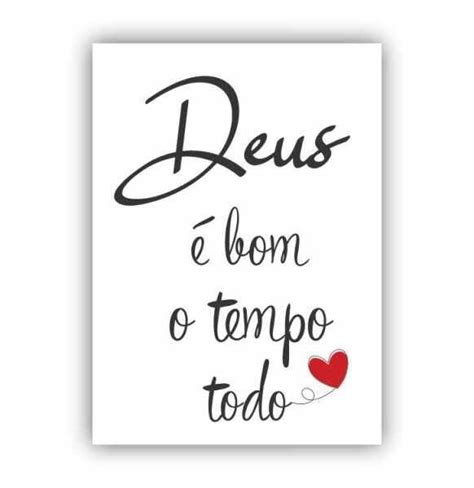 Quadro Deus Bom O Tempo Todo Tela Nica X Cm Branca