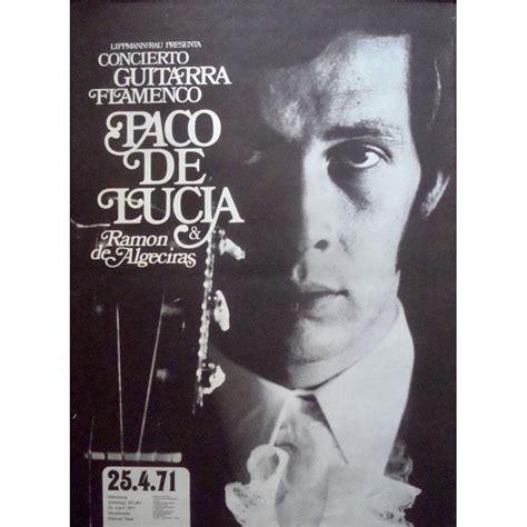 Paco De Lucia German Concert Poster By Gunther Kieser