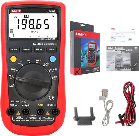 Uni T Ut E Digital Multimeter Auto Range True Rms Peak Value Rs Rel