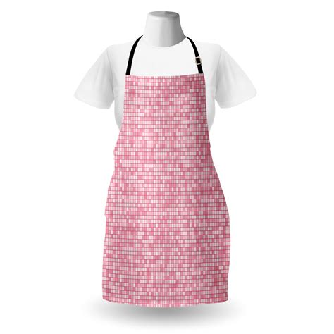 East Urban Home Pink And White Apron Cooking Gardening Adult Size