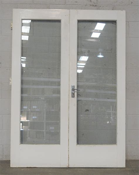 Wooden French Doors Unhung H1975mm X W1420mm NL12597 Jacob Demolition