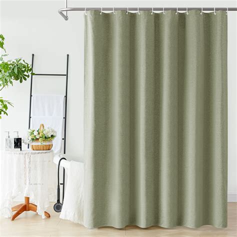 Latitude Run® Linen Textured Shower Curtain And Hooks Set And Reviews Wayfair