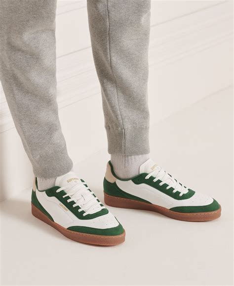 Mens Vegan Retro Sleek Trainers In Whitebowling Green Superdry Uk