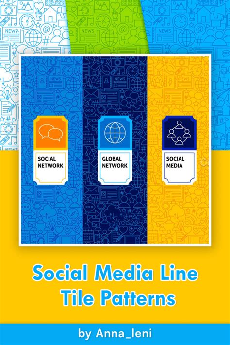 Social Media Line Tile Patterns Masterbundles