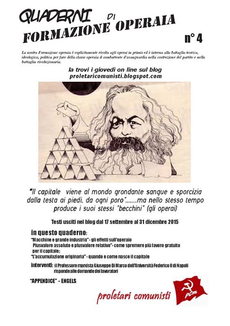 Proletari Comunisti Pc 5 Maggio CON MARX I PROLETARI DI TUTTO IL