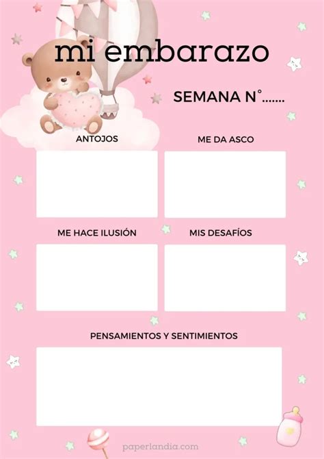 👶💖 Plantillas Diario De Embarazo Para Imprimir Pdf Gratis