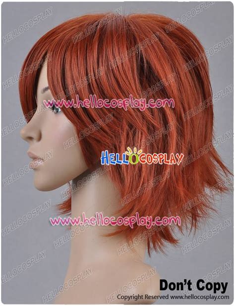 Red Brown Cosplay Short Layered Wig