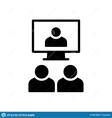 Conference Vector Glyph Flat Icon Stock Vector Illustration Of Calling Staff 206188361