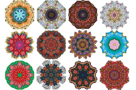 Unique Colored Mandalas Part By Watercolor Fantasies Thehungryjpeg