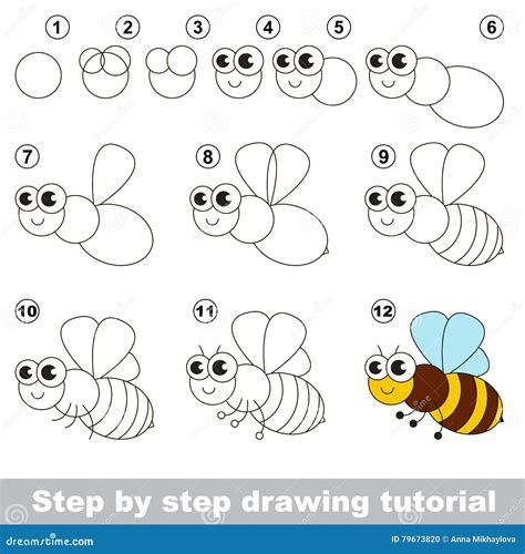 How To Draw A Bee Step By Step