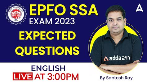 Epfo Ssa Epfo Ssa English Expected Questions By Santosh Ray