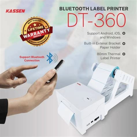 Jual Printer Kassen DT 360 Barcode Label Thermal Stiker USB Bluetooth