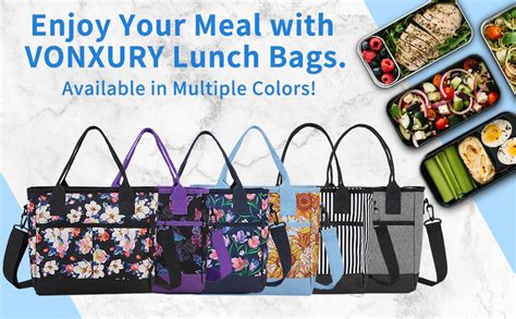 Amazon VONXURY Lonchera térmica para mujer bolsa de almuerzo