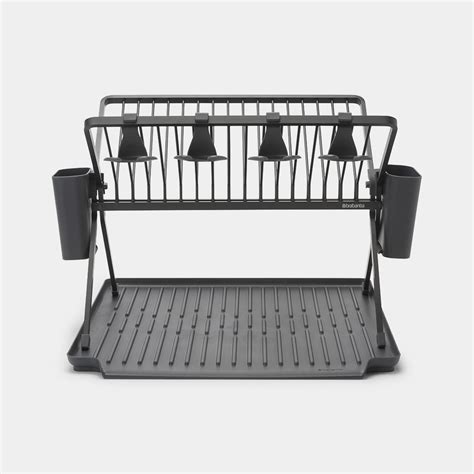 Sinkside Foldable Dish Drying Rack Large Dark Grey Brabantia