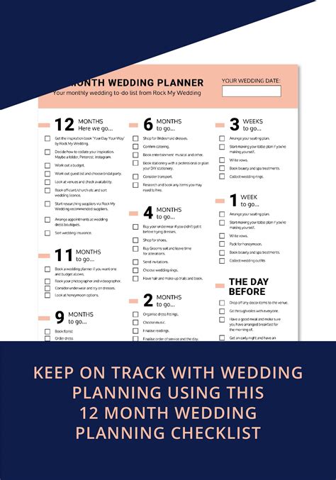 12 Month Wedding Checklist For Planning Your Wedding Day | Wedding ...