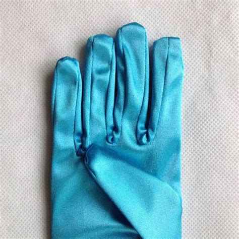 2020 Hot Full Finger Gloves Frozen Elsa Gloves Kids Gloves Costume Long Blue Gloves Snow Queen ...