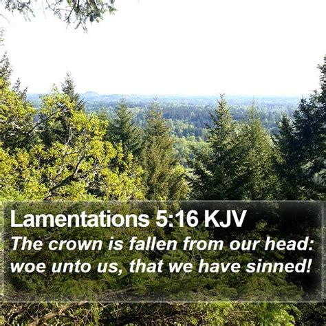 Lamentations 516 Kjv The Crown Is Fallen From Our Head Woe Unto Us