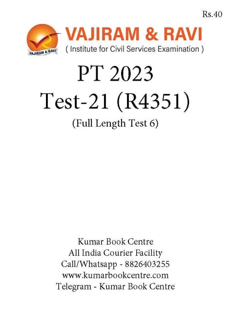 Set Vajiram Ravi Pt Test Series Test To B W Printout