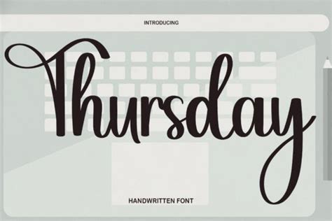 Thursday Font By Asmunin78 Creative Fabrica