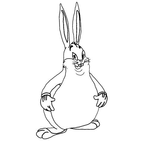 Big Chungus Colouring Page