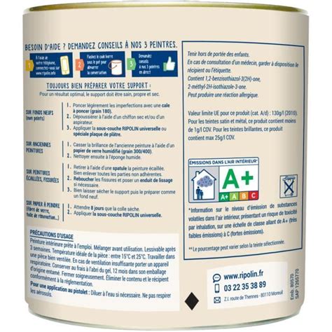 Ripolin Peinture Murale Toutes Pi Ces Nougat Satin L Cdiscount