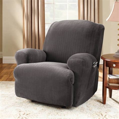 Sure Fit Stretch Pinstripe Recliner Slipcover