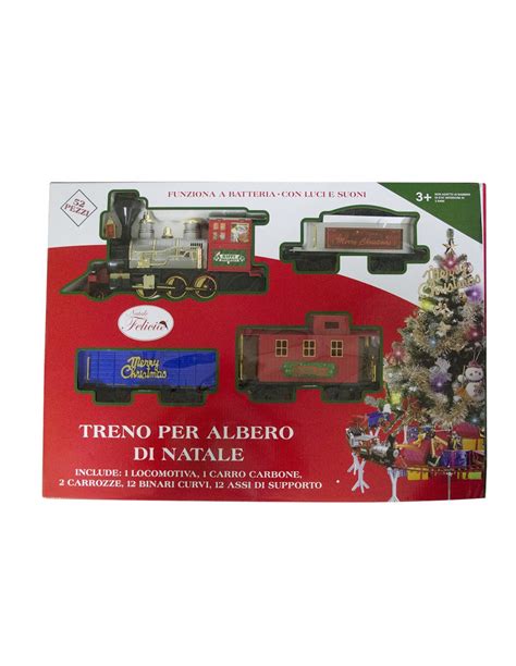 Treno Per Albero Di Natale A Batteria Con Luci E Suoni Pezzi