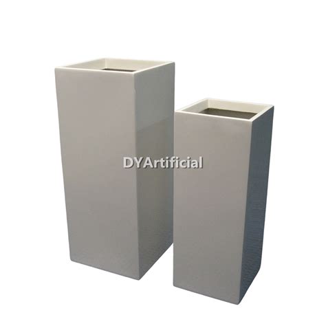 32cm 38cm 45cm Column Fiberglass Planter Dyartificial