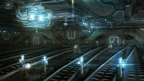 Space Train Station Concept By Kerko On Deviantart