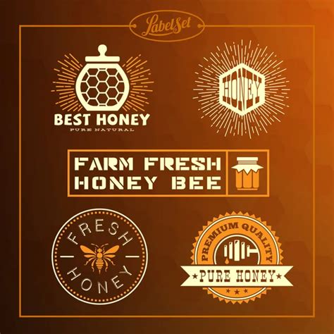 Honey Bee Label Set Stock Vector Image By Jazzzzzvector 83942738