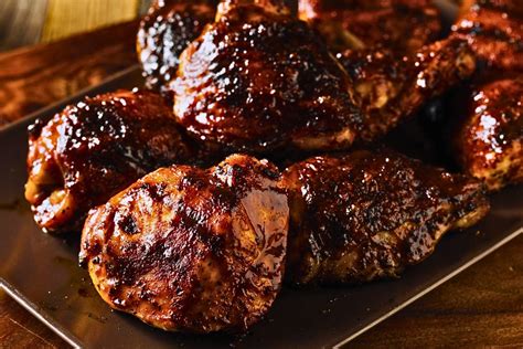 Sabor E Aroma Coxas De Frango Assadas Em Molho Barbecue Pai Na Cozinha