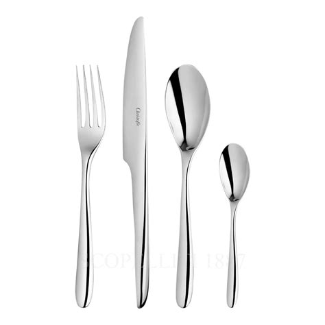 Christofle Lame 24 Pcs Stainless Steel Cutlery Set