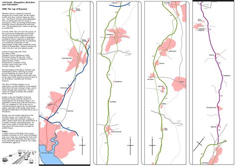 Map of the A34 route (south) in 2000