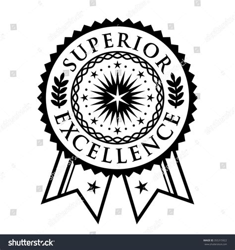 Certificate Seal Emblem Superior Excellence Achievement Stock Vector