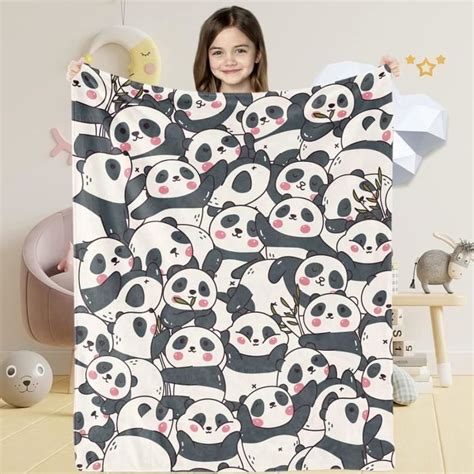 Panda Couverture Pour B B Fille Douce Et Moelleuse Panda Nouveau