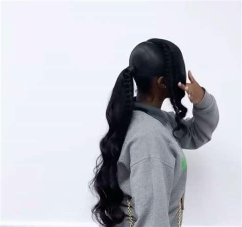 ponytail hairstyles  slick ponytails  weave braids