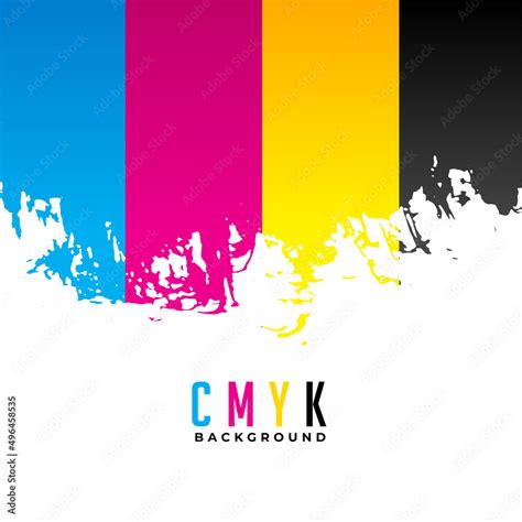 Abstract Cmyk Color Stripes Background Stock Vector Adobe Stock