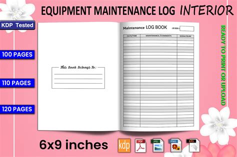 Equipment Maintenance Log Book Kdp Int Graphic By Kdp Browser