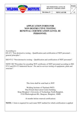 Fillable Online Wit Kmutnb Ac Ndt Certified Body Registration Form For