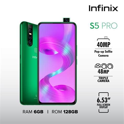 Infinix S5 Pro 6128gb 48mp40mp Cameras 4000 Mah 653 Fhd Screen 1