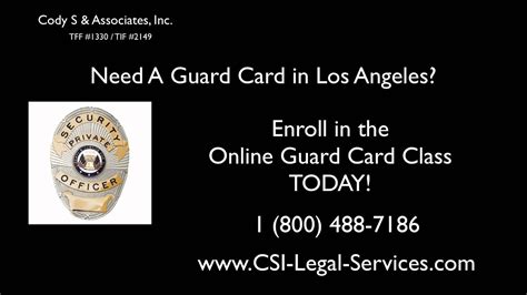 Bsis Guard Card Los Angeles La Security Guard Training Youtube