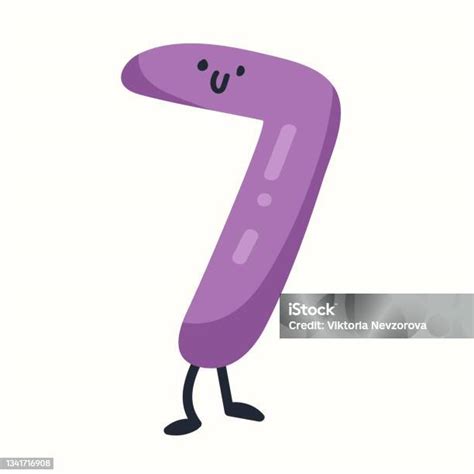 nomor   gaya kartun ilustrasi vektor  gaya datar ilustrasi