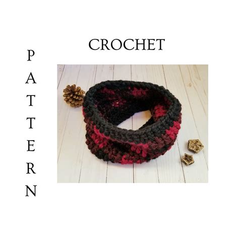 Crochet Pattern The Chunky Buffalo Plaid Cowl Pattern Crochet Cowl Etsy