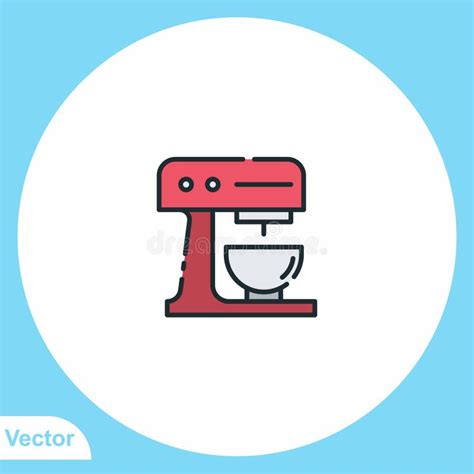 Kitchen Mixer Vector Icon Sign Symbol Stock Vector Illustration Of